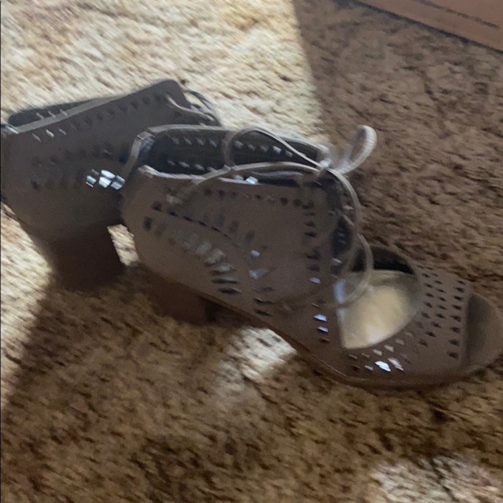 Open toe ankle boots